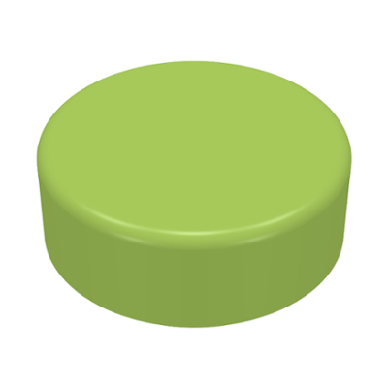 Tegel, Rond 1x1 Lime